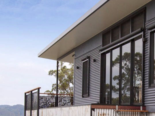 MAAP House hybrid panelised modular homes. The Eco-Cabin Studio House factory built complete external