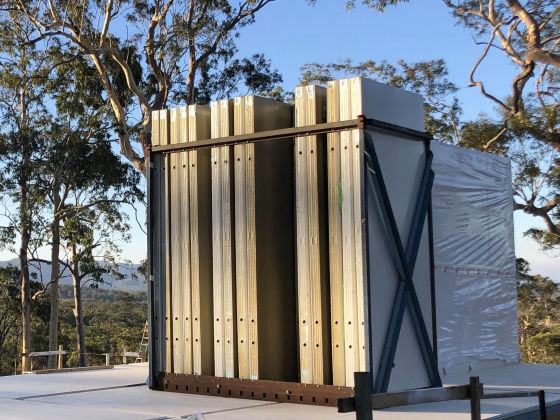 MAAP hybrid modular panels are neatly stacked to be readily assembled and are easily removed
